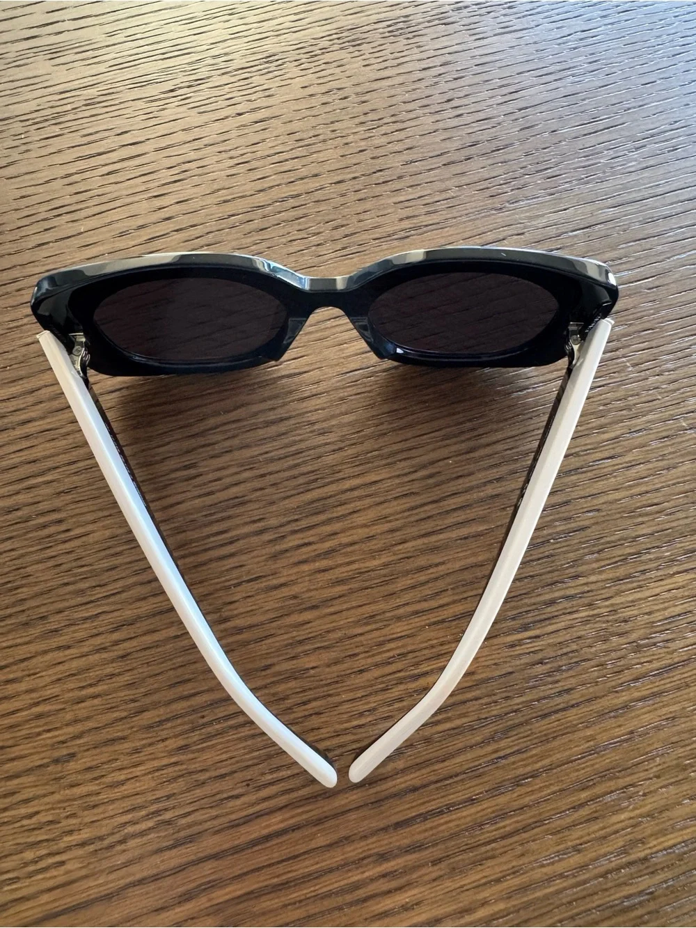 CHANEL Authentic Black and White with Rhinestone Accent Square Women Sunglasses